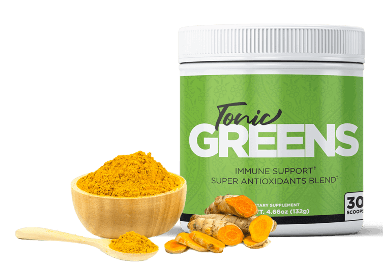 TonicGreens supplement bottle – boosts energy, focus, and supports overall wellness naturally.